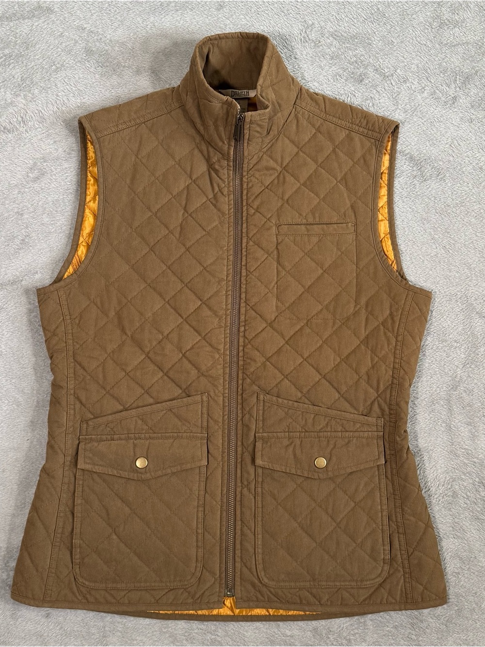 Duluth Trading Co Women S Brown Quilted Utility Vest Workwear Gorpcore Casual
